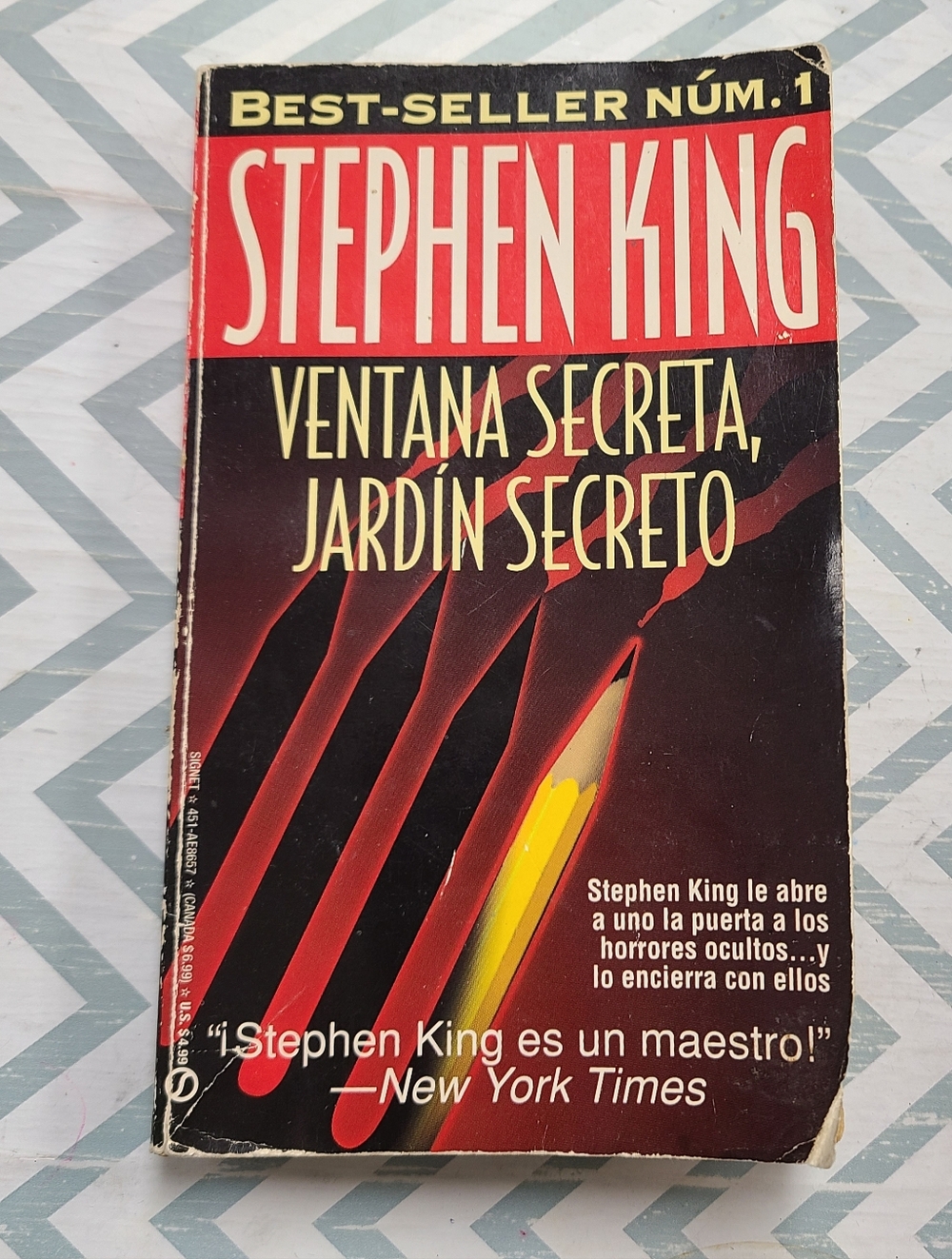 Stephen King Ventana Secreta, Jardín Secreto Spanish 1995 Ex-Library 1st edition